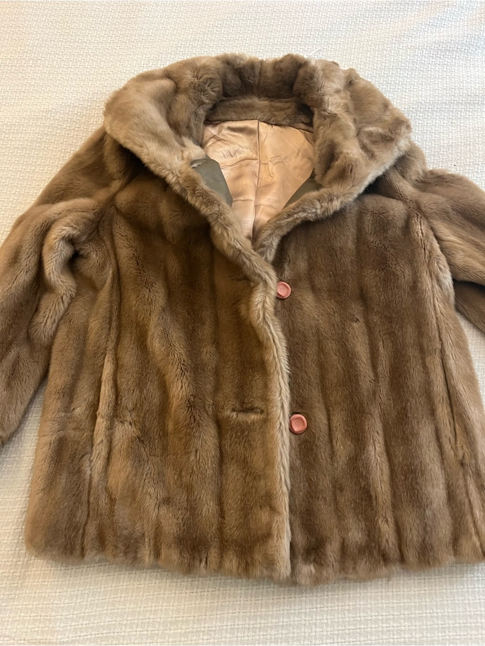 Dubrowsky & Joseph Vintage  Faux Fur Pea Coat